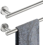 JQK Bath Towel Bar, 27 Inch 304 Stainless Steel Thicken 0.8mm Towel Rack Bathroom, Towel Holder Brushed Finished Wall Mount, Useable Length 24 Inch 2 Pack, TB110L24-BN-P2 by Homeimprovement