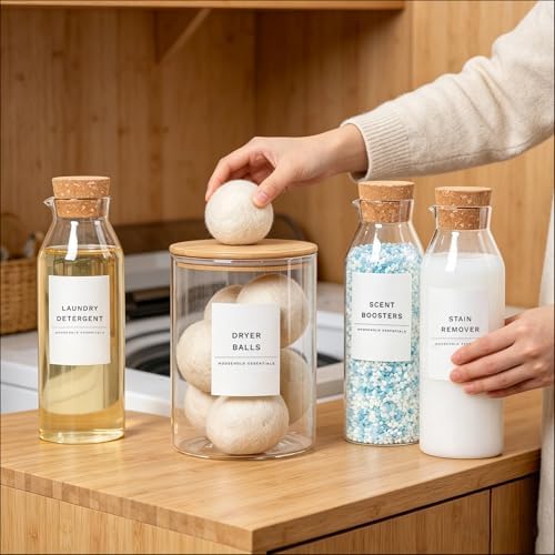 Liquid Laundry Detergent Container, Glass Detergent Bottle for Laundry Room - Image 3