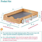 OCG Pull Out Drawers For Cabinets, Slide out Wood Drawer Shelf, Pull Out Shelves for Base Cabinet Organization in Kitchen, Pantry, Bathroom - Image 2