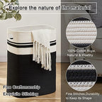 OIAHOMY Laundry Hamper Collapsible Laundry Basket Clothes Organizer Black - Image 5