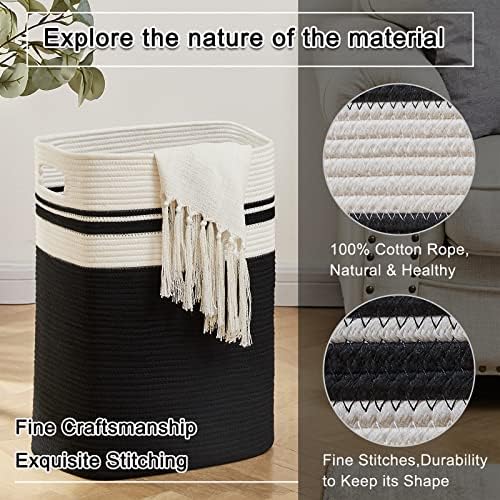 OIAHOMY Laundry Hamper Collapsible Laundry Basket Clothes Organizer Black - Image 5