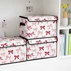 Stackable Storage Bins with Lids,Closet Organizers Fabric Box for Home and Office,Blanket Clothes Organizers,Under Bed Storage Containers 3 Pack - Image 4