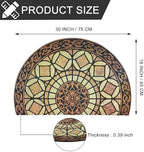 CHICHIC Entrance Door Mat Large 18 x 30 Inch Entry Way Doormat Front Door Rugs Outdoors Heavy Duty Welcome Mat Non Slip Rubber Back Low Profile for Garage, Patio, High Traffic Area, Semicircle - Image 3