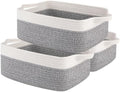 OIAHOMY 3-Pack Storage Baskets for Organizing Woven Small Basket Gery by MasterofSpaceOptimization