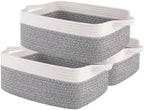 OIAHOMY 3-Pack Storage Baskets for Organizing Woven Small Basket Gery by MasterofSpaceOptimization
