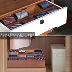Wall Mounted Tie Rack - 16 Compartment Tie Organizer with Display Racks for Bedroom & Wardrobe - Image 3