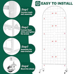 Aseem Metal Grid Wall Panels Display Stand White Movable 2x5.2FT, 1PCS - Image 3