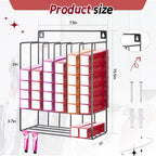 MorningRo Hair Color Organizer for Salon Metal Hair Color Tube Storage Rack Wall Mounted Organizer for Salon Beauty Home Dye Tube Display Tool, Black - Image 3