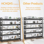 HCHQHS 5 Tier Bookshelf, Adjustable Industrial Bookcase, Vertical Tall Book Shelf, Wood and Black Metal Open Bookshelves for Home Office, Living Room, Bedroom - Image 6