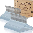 Casafield 100 Velvet Baby Hangers - 11" Size for Infant & Toddler Clothes - Light Blue - Image 4