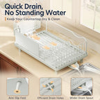 KINGRACK Dish Drying Rack for Kitchen Counter, Dish Drainer with Cup Holder - Image 5