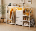 YOSHOOT 55" Dresser with Hanging Rack & Purse Organizer, Closet Dresser by YOSHOOT