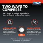 Hefty MAX Shrink-Pak Vacuum Seal Storage Bags for Clothing, Travel, Bedding | Tear & Water Resistant, Dual-Valve Space Saver Compression Bags - Large, 4-Pack - Image 3