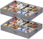 Lifewit 4.3 Inches Under Bed Shoe Storage Organizer Fits 8 Pair Sneakers, by Lifewit