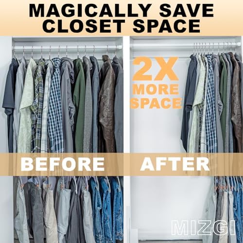 MIZGI Clear Hangers 50 Pack, Patented Rounded Shoulder Acrylic Hangers - Image 5