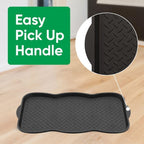 Superio Multi-Purpose Boot & Shoe Tray, Black, 29.75 x 15 Round Scalloped, Protects Floors from Water and Dirt, Waterproof for All Weather Indoor or Outdoor Use (2) - Image 5