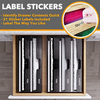 SpaceAid WrapNeat 2 in 1 Wrap Organizer with Cutter and Labels, Plastic Wrap, Aluminum Foil and Wax Bamboo Dispenser for Kitchen Storage Organization Holder for 12" Roll (Black) - Image 4