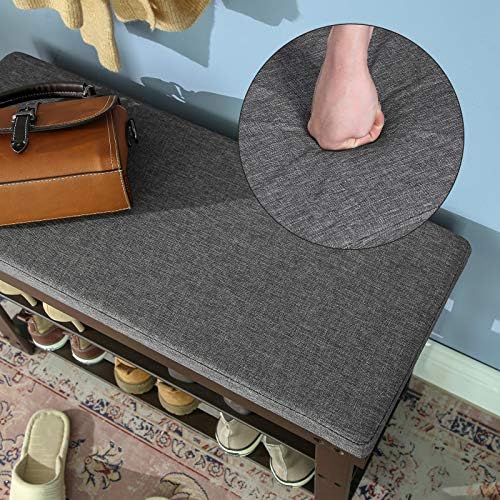 SONGMICS Bamboo Shoe Bench, 3-Tier Shoe Rack, 11.9 x 28.3 x 19.2 Inches - Image 7