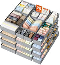 DIMJ Drawer Organizer Clothes- 26 Pack Baby Dresser Organizer for Nursery, Small Fabric Closet Drawer Organizer Bins for Underwears Socks, Foldable Storage Dividers Organization for Bedroom by DiMJ