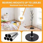 ZOZOE Metal Modern Coat Racks, Cactus Coat Rack Freestanding with Natural Marble Base, Black Coat Rack Stand with 8 Hooks, Coat Tree Hanger Stand for Bags, Hats, Entryway, Office - Image 2