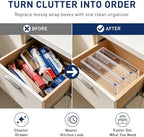 3 In 1 Acrylic Aluminum Foil, Plastic Wrap Organizer with Cutter - Image 5
