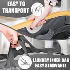 Hampers for Laundry Basket with Lid, 160L Large Laundry Hamper 3 Section - Image 6
