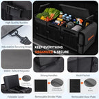 Large Trunk Organizer with Portable Leakproof Cooler Bag,Foldable Cover,Adjustable Securing Straps,Collapsible Trunk Organizer for Suv Car Truck Sedan (4-in-1 with Cooler) - Image 4