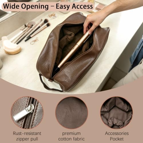 Hair Tools Travel Bag 5-Piece Set, Dark Brown - Image 4