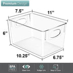 Sorbus Fridge Organizers and Storage, Clear Plastic Bins (Large, 2 Pack) - Image 3