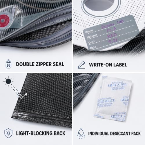 25-Pack 3D Printer Filament Storage Bags Kit with USB Vacuum Pump - Image 3
