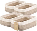 MiniArk Small Storage Baskets for Organizing | Closet Organizer Bins | Shelf Toy Basket | Woven Rope Baskets | Cube Decorative Box | Shallow Basket |11.5x7.5x4.7”| 4 Packs Gradient Brown by MiniArkStorageBasketsHome