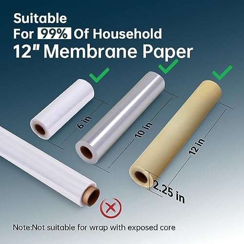 Magnetic Wrap Dispenser with Cutter - 3-in-1 Kitchen Organization and Storage for Plastic Wrap, Aluminum Foil & Paper Towel Holder | Strong Magnet Fridge & Wall Mount (Includes Wrap & Foil) - Image 6