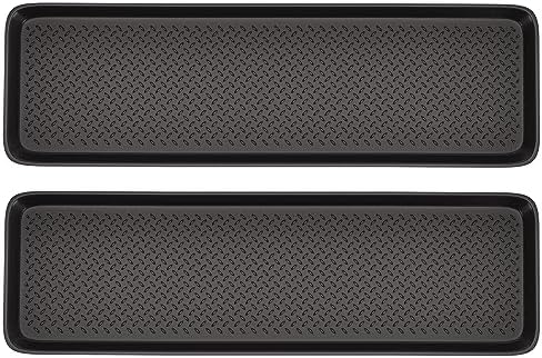 Matace 2 Pack Rubber Extra Large Shoe Tray for Entryway,Long Boot Tray,Slim Boot Mat for Indoor and Outdoor Use,16x55 in, Rectangular (Pack of 2) - Image 2