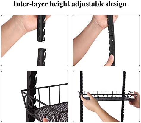 SWOMMOLY Wall Mount Spice Rack Organizer, 12-Tier Adjustable Dual-Use Shelf - Image 7
