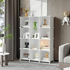 AWTATOS 12 Cube Storage Organizer, Closet Organizer Storage Shelves, White - Image 2
