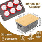 Stackable Storage Baskets: 8 Pack Plastic Baskets Bins, Gray - Image 4