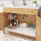 Jin&Bao Under Sink Mat 34" x 22" Waterproof Silicone Cabinet Kitchen Liner - Image 3