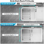 GSlife Dish Drying Rack Over the Sink - Expandable Stainless Steel Drainer - Image 3