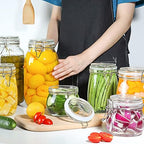 ComSaf Round Small Glass Pantry Jars with Airtight Lids 17 oz 6 Pack - Image 3