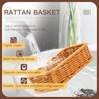 Drawer Organizers- Plastic Rattan Storage Trays for Bedroom, Bathroom, Kitchen, Office, Handwoven organizer, Waterproof and Easy Clean, 1 Set, Natural Color - Image 5