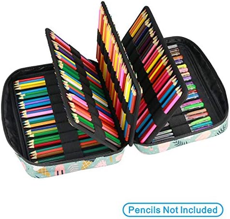 YOUSHARES Colored Pencil Case 220 Slots Pen Case Organizer With Handy Wrap & Zipper, Multilayer Holder for Prismacolor Colored Pencils & Gel Pen (Ice-Cream) - Image 3