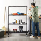 Amazon Basics 4-Shelf Adjustable Heavy Duty Steel Wire Rack Storage Shelving, Sturdy Garage Shelving, 350 lbs Capacity Per Shelf, Easy No-Tool Assembly, 36" x 14" x 54", Black - Image 6