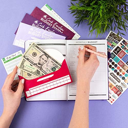 Clever Fox Budget Planner & Cash Envelopes for Budget System Bundle - Monthly Budget Organizer & 12 Money Envelopes - Household Budgeting Book & Envelopes for Women & Men – A5, Purple & Multicolor - Image 7
