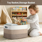 Extra Large Laundry Basket, 25"x16"x16" Rectangle Woven Basket - Image 5
