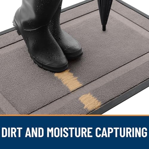 OLANLY Front Door Mat Outside 71x47, All-Season Heavy-Duty Rubber Doormat - Image 4