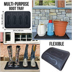 SafetyCare Rubber Shoe & Boot Tray - Multi-Purpose - 24 x 16 Inches - 2 Mats - Image 3