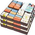 DIMJ Drawer Organizer 15 Pack - Foldable Baby Organizers and Storage & Dresser Organizer for Nursery, Bedroom, Closet - Nursery Organization Dresser Dividers for underwear, Sock, Bra, Belt, Tie, Brown by DiMJ