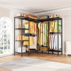 Golpart Heavy Duty Clothes Rack Metal Wardrobe with Adjustable Wire Shelves - Image 2