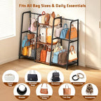 Extra Wide Purse Organizer Rack for Closet, 3-Tier Handbag Storage Stand - Image 4