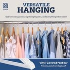 Zober Wooden Hangers 20 Pack, Heavy Duty Clothes Hangers, Non Slip, White - Image 6